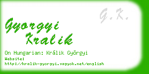 gyorgyi kralik business card