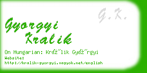 gyorgyi kralik business card